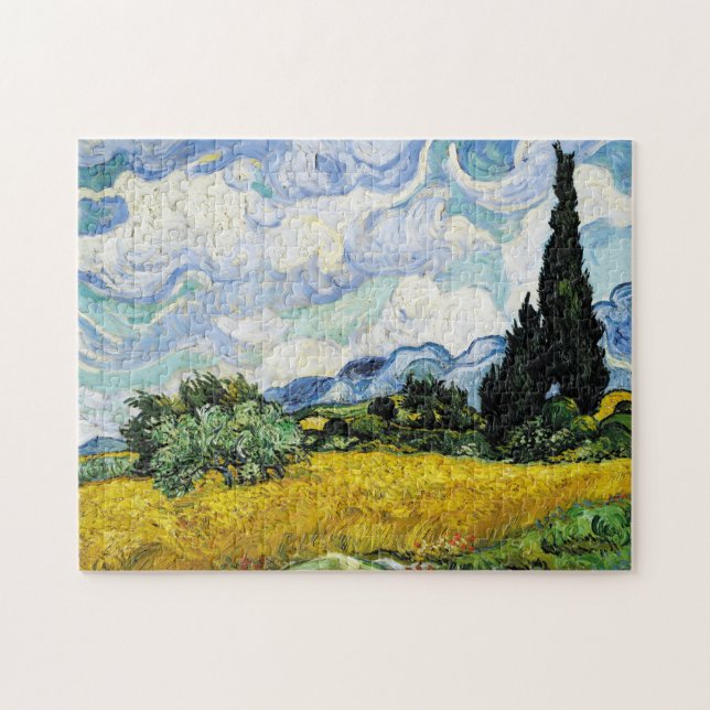 Quebra-cabeça Vincent Van Gogh Wheat Field com Cyprestes (Horizontal)