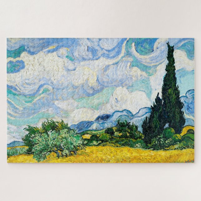 Quebra-cabeça Vincent Van Gogh Wheat Field com Cyprestes (Horizontal)