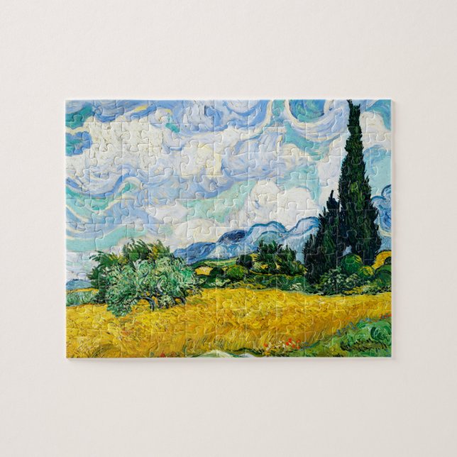 Quebra-cabeça Vincent Van Gogh Wheat Field com Cyprestes (Horizontal)