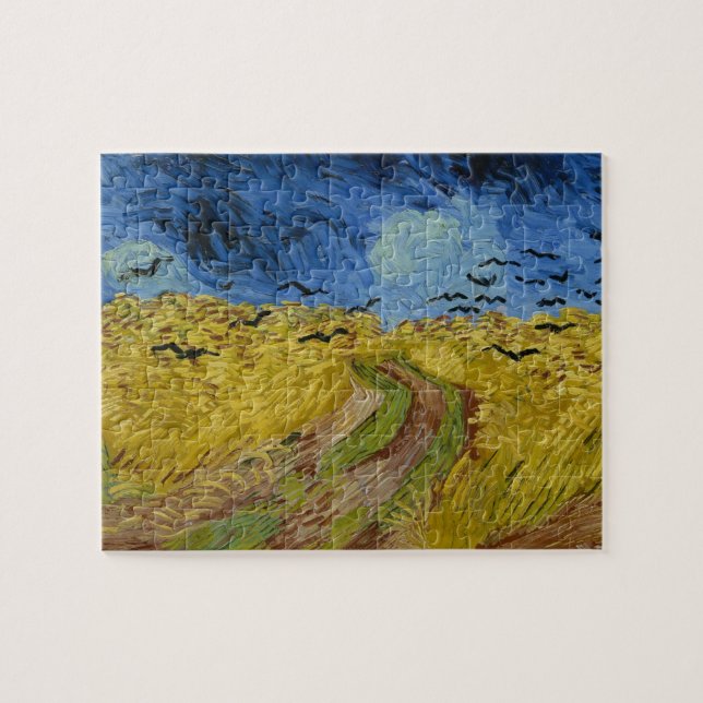 Quebra-cabeça Vincent van Gogh - Wheatfield com corvos (Horizontal)