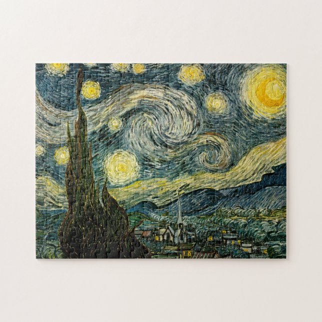 Quebra-cabeça Vincent van Gogh's The Starry Night (1889) (Horizontal)