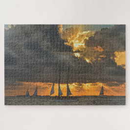 Quebra-cabeça Vindo tempestade no Sunset em Key West, Flórida