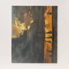 Quebra-cabeça Vindo tempestade no Sunset em Key West, Flórida