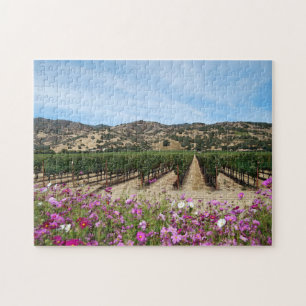 Quebra-cabeça Vinhedo de Napa Valley no tempo de colheita com