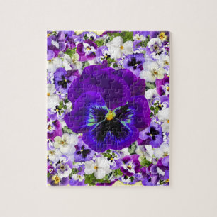 QUEBRA-CABEÇA VINHETA DOS PANSIES DO PRIMAVERA DO ROXO & DO