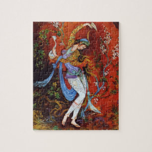 Quebra-cabeça Vinho de derramamento de pintura da menina persa