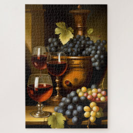 Quebra-cabeça Vinho Tinto E Uvas