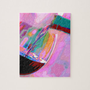 Quebra-cabeça Vinho tinto noite festeja