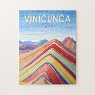 Quebra-cabeça Vinicunca Peru Viagem Art Vintage