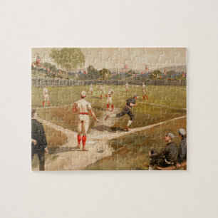 Quebra-cabeça Vintage 1800s Jogo Baseball