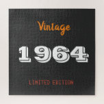 Quebra-cabeça Vintage 1964 edição limitada 60th Birthday Gift<br><div class="desc">Vintage 1964 year limited edition 60th Birthday Gift</div>