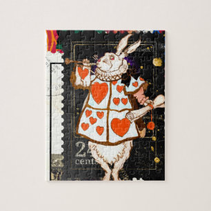 Quebra-cabeça Vintage Alice no Coelho Branco da Arte Maravilha