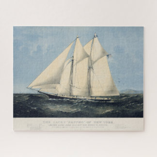Quebra-cabeça Vintage Antique Yacht Sailboat Seascape