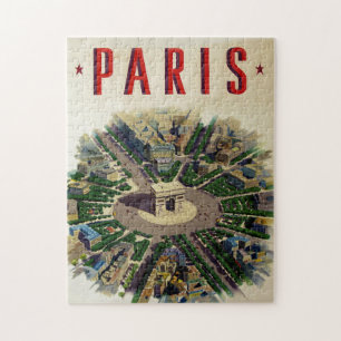 Quebra-cabeça Vintage Arc de Triomphe Paris