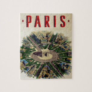 Quebra-cabeça Vintage Arc de Triomphe Paris