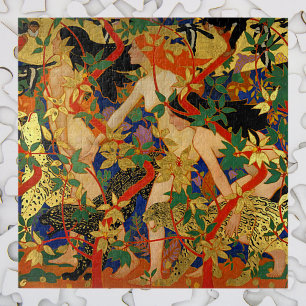 Quebra-cabeça Vintage Art Deco, Diana e Suas Ninfas ou Caça