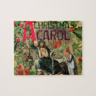 Quebra-cabeça Vintage Art Impressão Graphic Scrooge de Natal