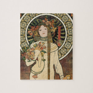 Quebra-cabeça Vintage Art Nouveau Mucha Trappestine Poster