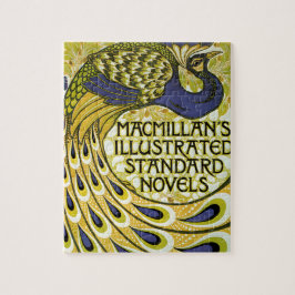 Quebra-cabeça Vintage Art Nouveau, pena de peacock de Macmillan
