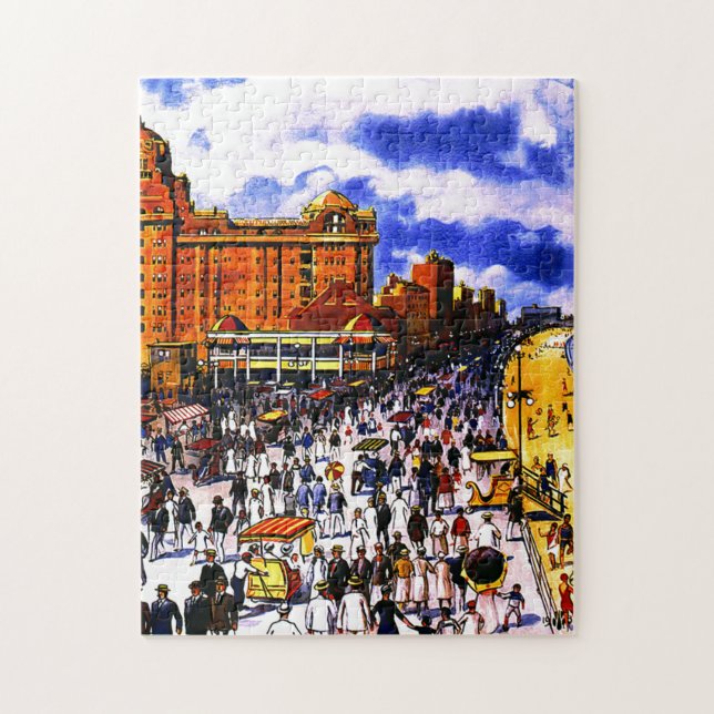 Quebra-cabeça Vintage Atlantic City Train Viagem (Vertical)