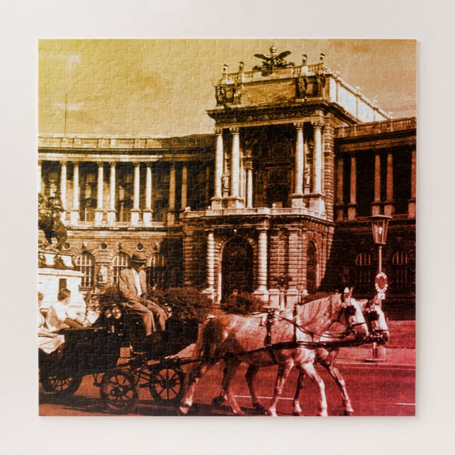 Quebra-cabeça Vintage Austria Vienna Hofburg Palace (Horizontal)