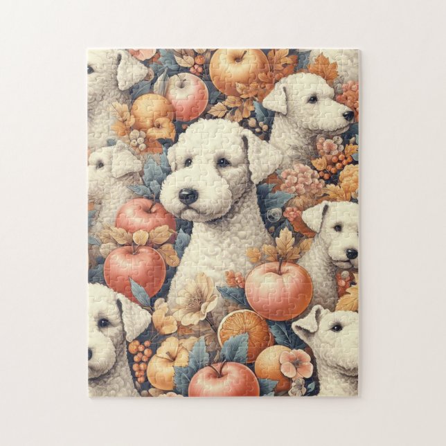 Quebra-cabeça Vintage Bedlington Terrier Seamless (Vertical)