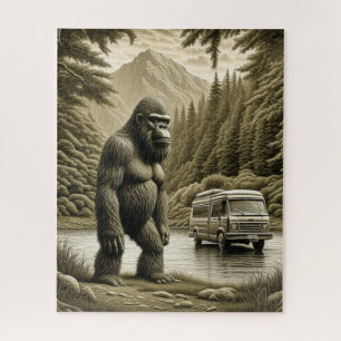 Quebra-cabeça Vintage Bigfoot e RV Camper