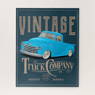 Quebra-cabeça Vintage Blue Truck and Company