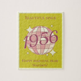 Quebra-cabeça Vintage born in 1956 70th birthday gift jigsaw puz