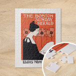 Quebra-cabeça Vintage Boston Sunday Herald<br><div class="desc">The Boston Sunday herald, as senhoras querem 24 de fevereiro (1890-1920) | Esta safra A ilustração do Boston Sunday Herald, de 24 de fevereiro, com trabalho de arte por Ethel Reed, apresenta uma imagem impressionante de uma mulher de vestido preto, elegantemente colocada contra um pano de fundo de corajosas papoilas...</div>