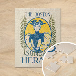 Quebra-cabeça Vintage Boston Sunday Herald<br><div class="desc">The Boston Sunday herald (cerca de 1890-1920) | Vintage A ilustração do jornal Boston Sunday Herald do início do 20. Use as ferramentas de design para adicionar texto personalizado ou personalizar a imagem.</div>