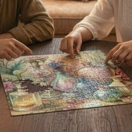 Quebra-cabeça Vintage Botanical Apothecary Bottles