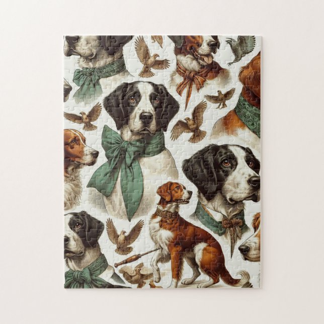 Quebra-cabeça Vintage Brittany Seamless (Vertical)