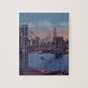 Quebra-cabeça Vintage Brooklyn Bridge