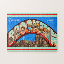 Quebra-cabeça Vintage Brooklyn NY 11x14