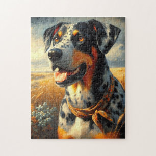 Quebra-cabeça Vintage Catahoula Leopard Dog Painting