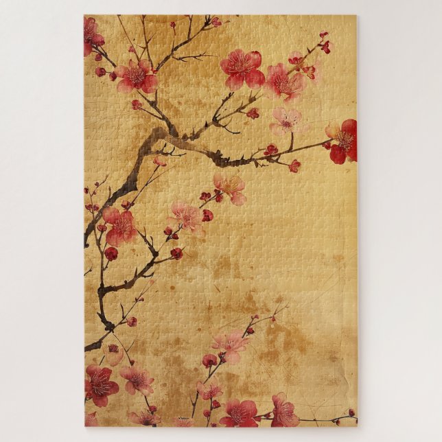 Quebra-cabeça Vintage, Cherry Blossom Japonês (Vertical)