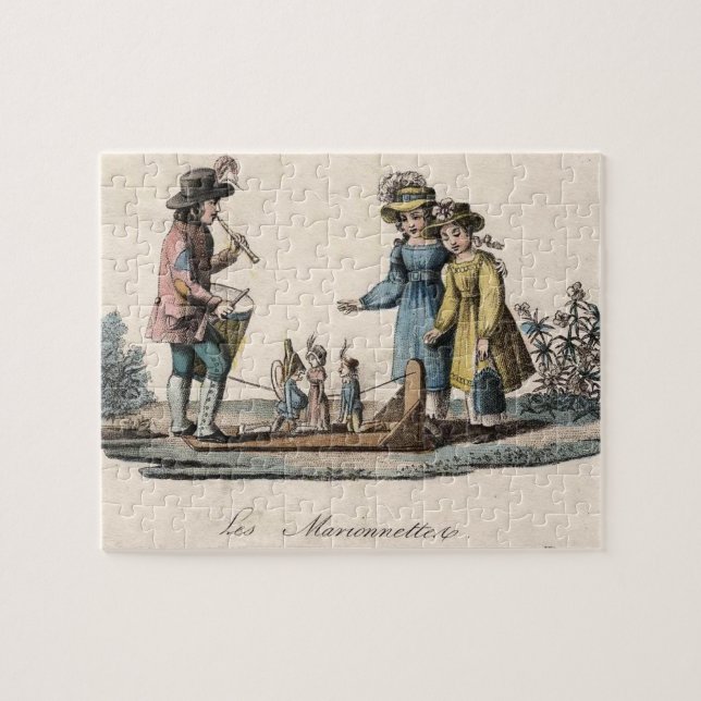 Quebra-cabeça Vintage Children Puppets Antiquado (Horizontal)