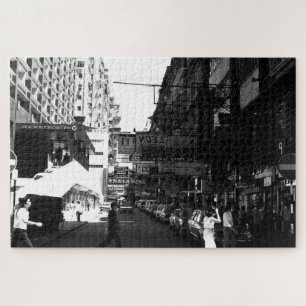 Quebra-cabeça Vintage China - Ruas de Hong Kong