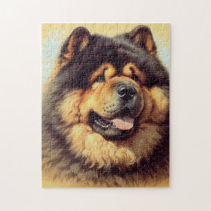 Quebra-cabeça Vintage Chow-Chow Painting