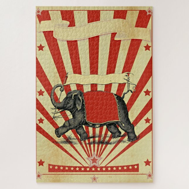 Quebra-cabeça Vintage Circus Illustration Art Old Antique (Vertical)