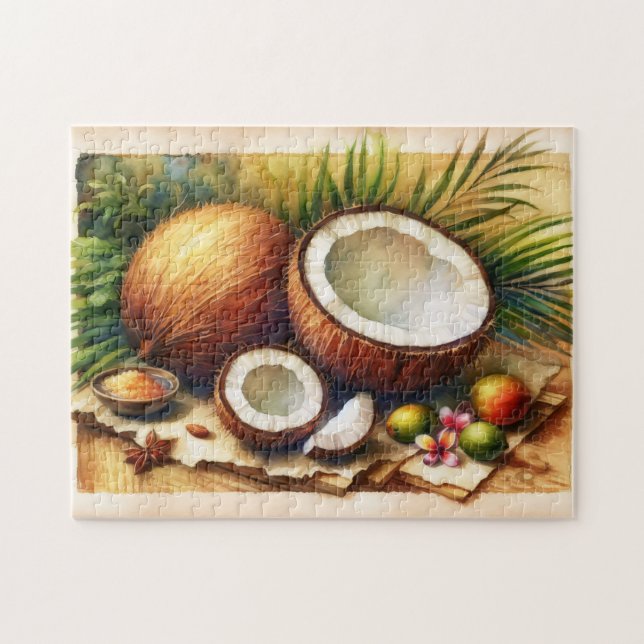 Quebra-cabeça Vintage Coconut Tropical (Horizontal)