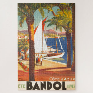 Quebra-cabeça Vintage Cote D'Azur - Arte Viagem