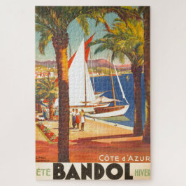 Quebra-cabeça Vintage Cote D'Azur French Old Viagem Art