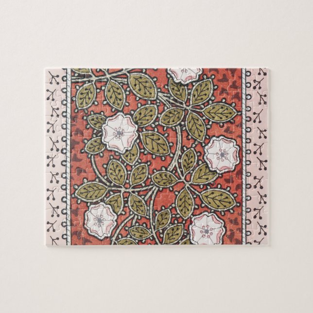 Quebra-cabeça Vintage da ilustração da Rosa selvagem (Horizontal)