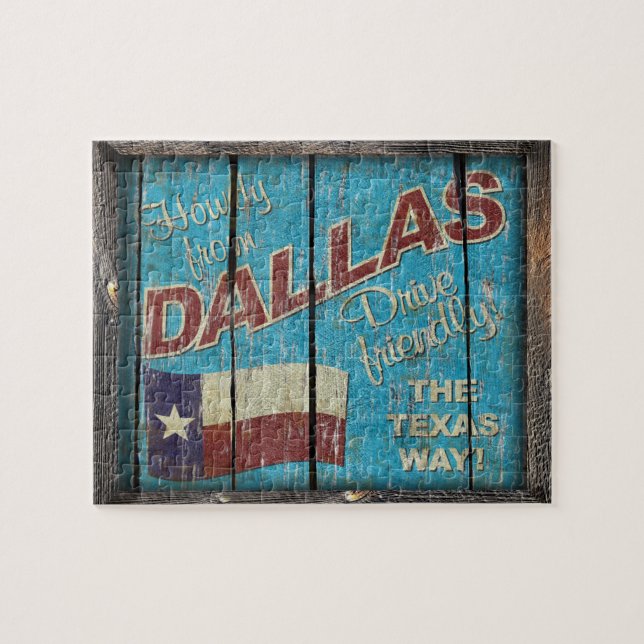 Quebra-cabeça Vintage Dallas (Horizontal)