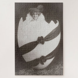 Quebra-cabeça Vintage - Dama de Ovos de Páscoa