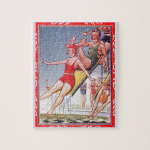 Quebra-cabeça Vintage de diversão de piscina