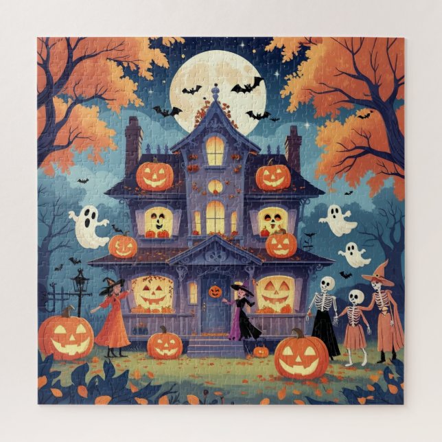 Quebra-cabeça Vintage de Halloween para Adultos (Vertical)