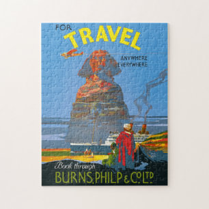 Quebra-cabeça Vintage Egito Viagem Anúncio